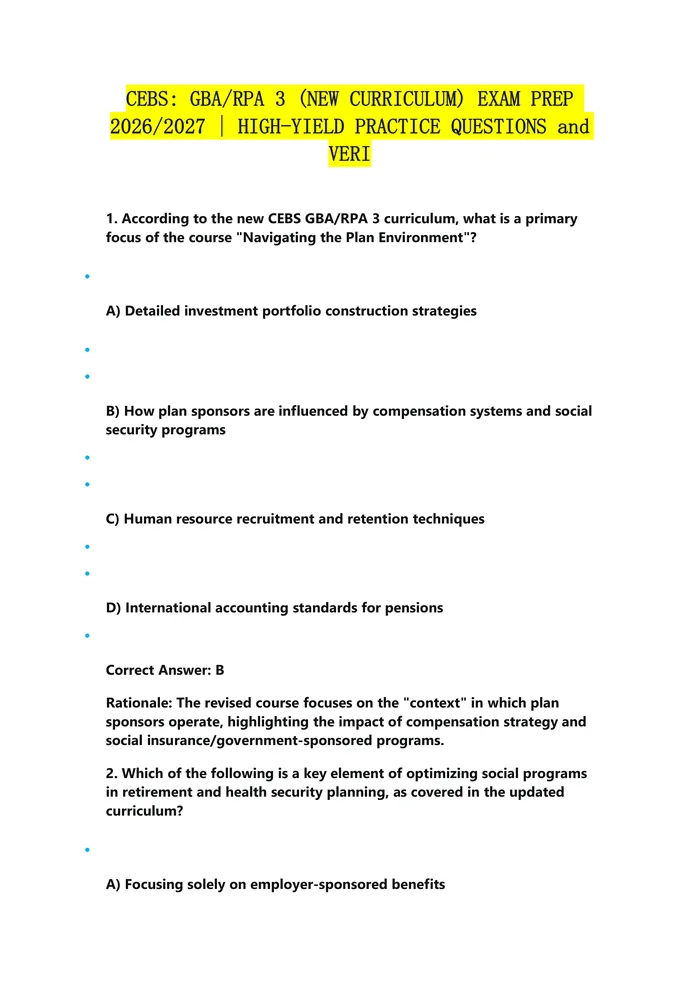 Preview of BIOS-251 Exam 2 Review | Questions and | Anatomy and Physiology I | Latest Update