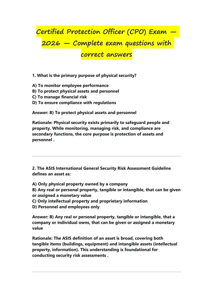 Preview of BIOS-251 Exam 2 Review | Questions and | Anatomy and Physiology I | Latest Update
