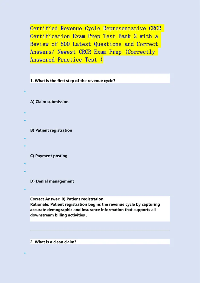 Preview of BIOS-251 Exam 2 Review | Questions and | Anatomy and Physiology I | Latest Update